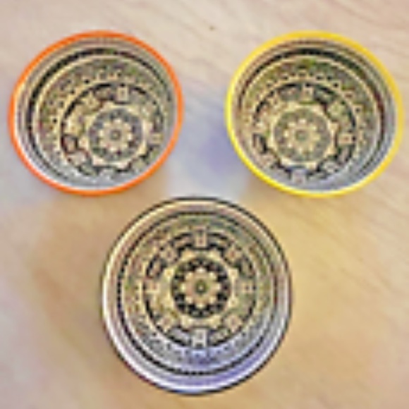 Set of 3 Global Design Japanese Rice or Soup Bowls Geometric Design - Picture 2 of 5